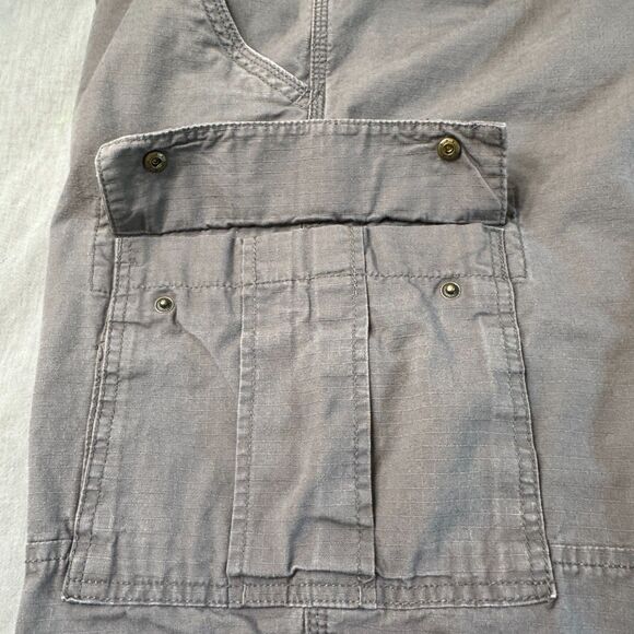 VTG Urban Pipeline Cargo Shorts Men's 34 Brown Cotton Ripstop Pockets Y2K Skater - Picture 7 of 13